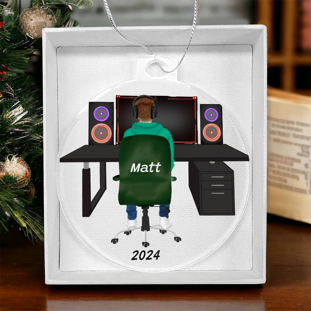 Custom Gamers Christmas Ornament for Video Game Player-[Heartfelt Family Gift]