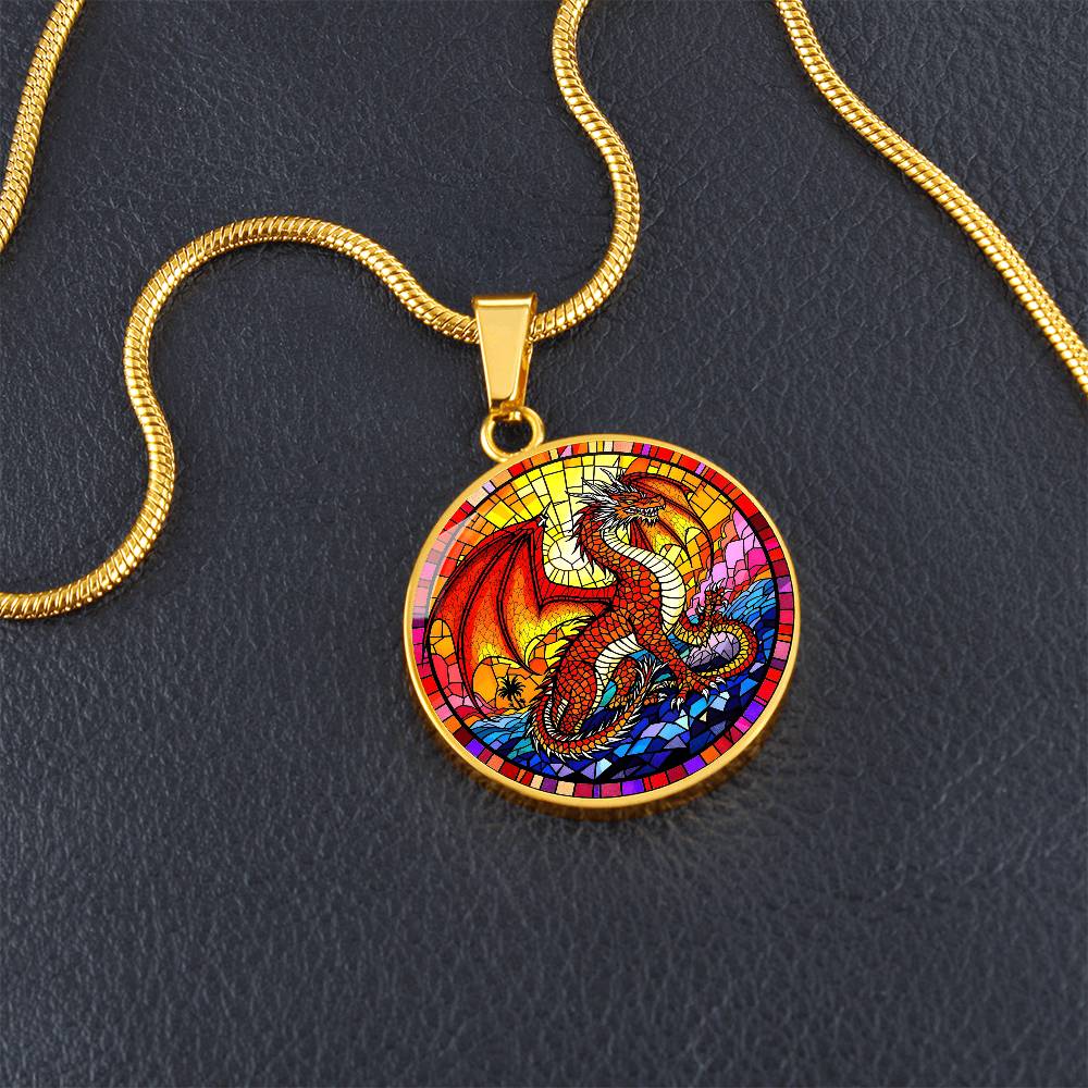 Red Dragon Pendant Necklace