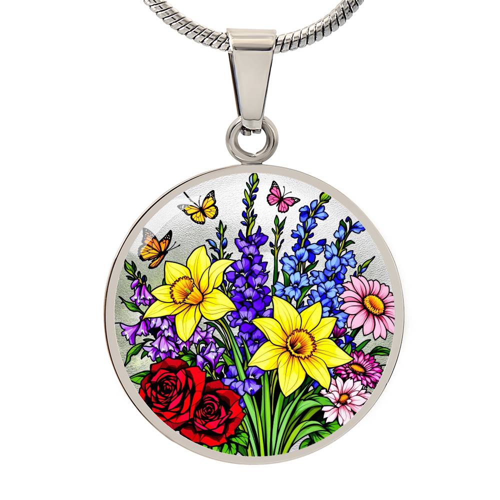 Lily Wildflower Pendant Necklace
