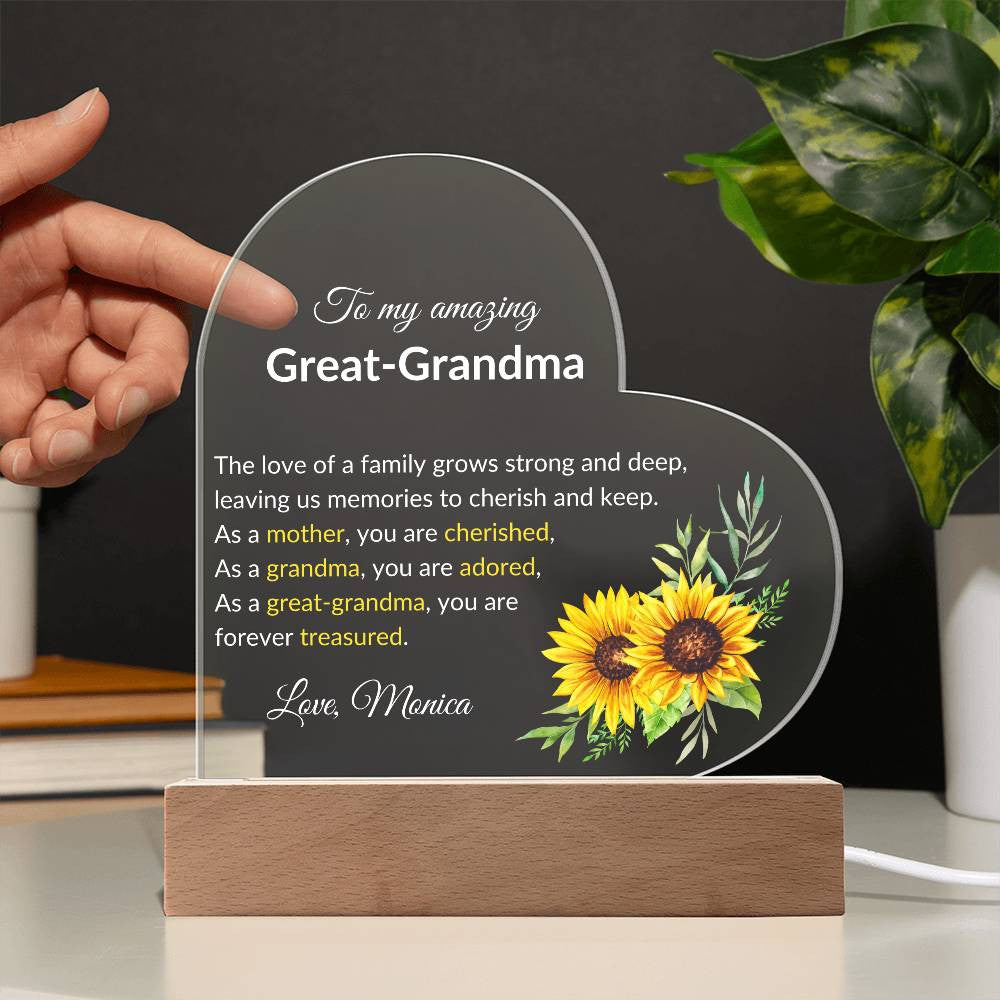 Personalized Great-Grandma Plaque-[Heartfelt Family Gift]