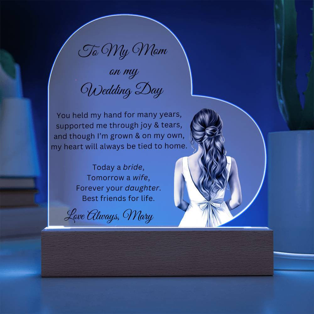 Mother of The Bride Custom Wedding Plaque-[Heartfelt Family Gift]