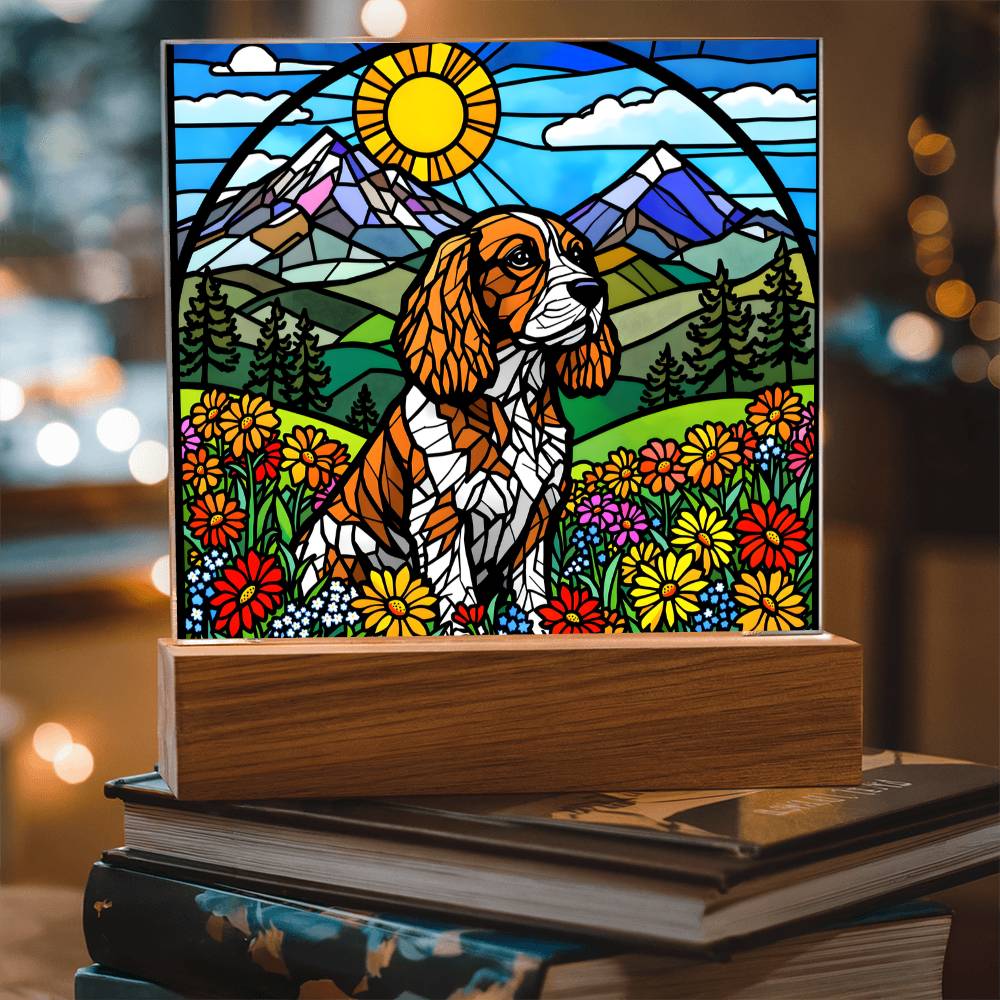 English Cocker Spaniel Lighted Plaque