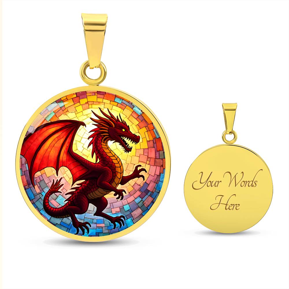 Red Dragon Pendant Necklace