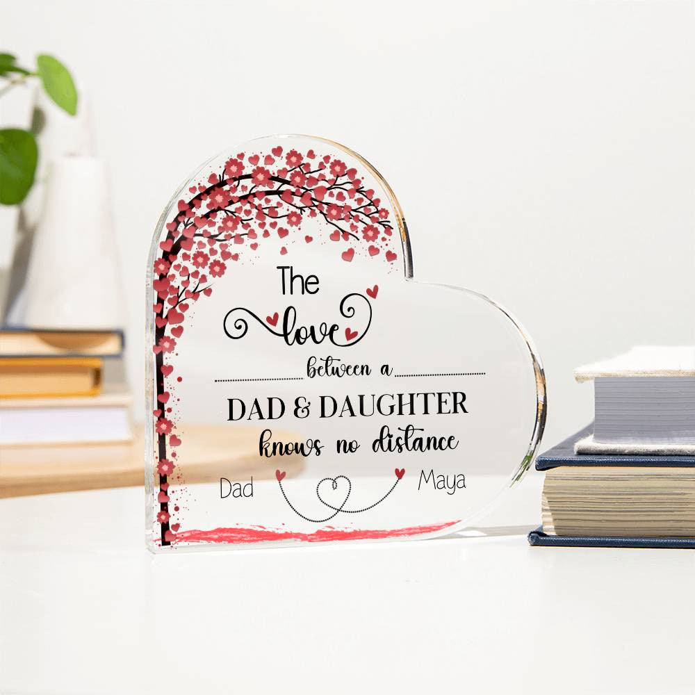Dad and Daughter Acrylic Plaque-[Heartfelt Family Gift]