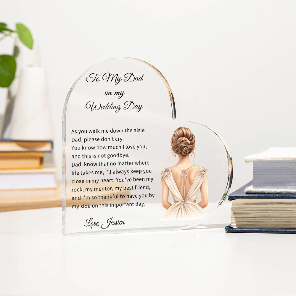 Father of The Bride Custom Wedding Plaque-[Heartfelt Family Gift]
