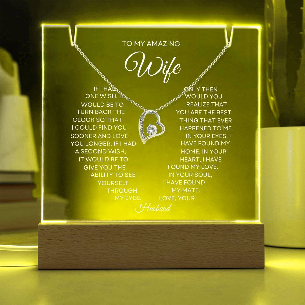 Wife Lighted Jewelry Holder with Necklace Gift Set-[Heartfelt Family Gift]