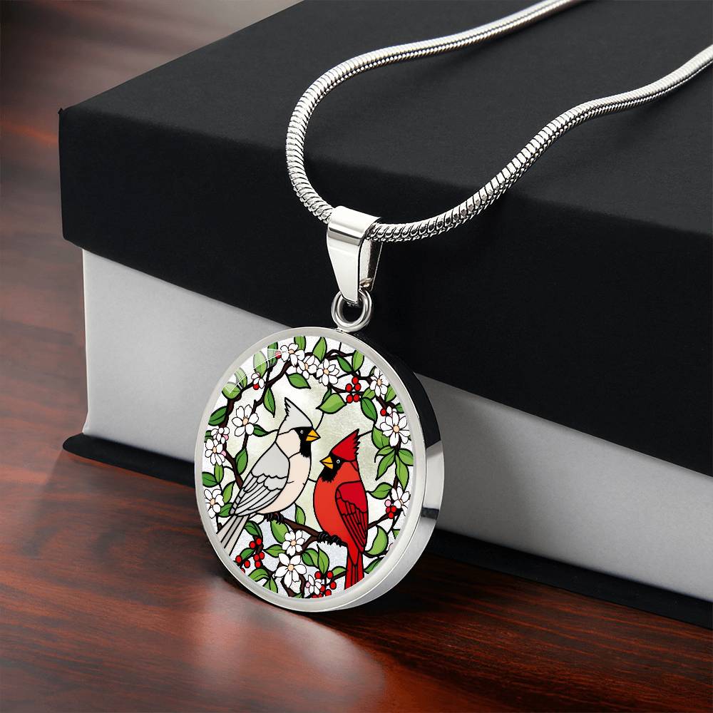 Engraved Cardinal Necklace, Silver or Gold Necklace, Personalized Bird Jewelry, Unique Gift for Bird Lovers, Custom Engraved Pendant