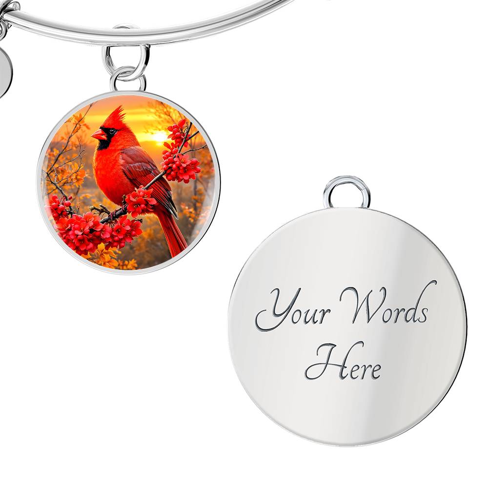 Cardinal Bird Personalized Necklace