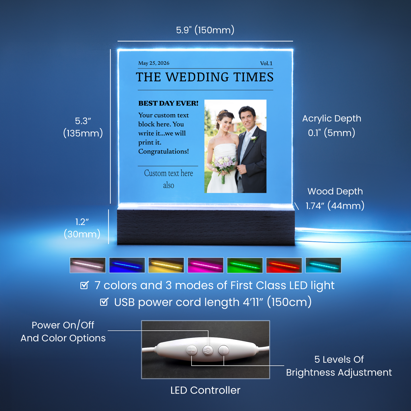 Custom Wedding Plaque for Newlyweds Reception-[Heartfelt Family Gift]
