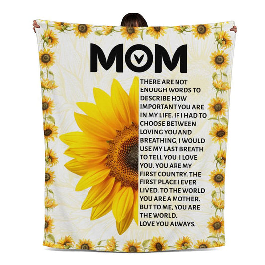 Mom Jersey Fleece Blanket 50" x 60"-[Heartfelt Family Gift]