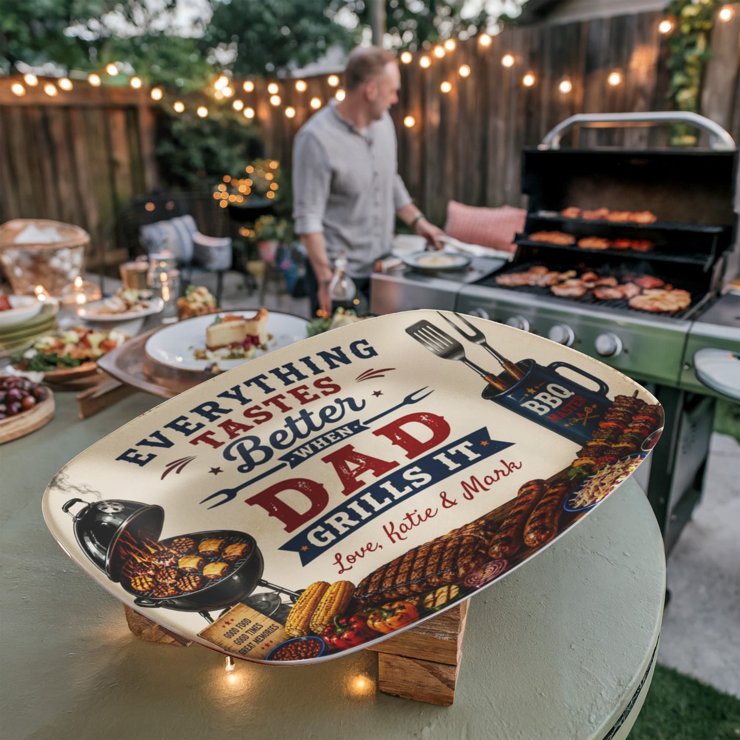 Everything Tastes Better When Dad Grills It BBQ Plate