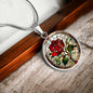 Rose Engraved Necklace in Gold or Silver-[Heartfelt Family Gift]
