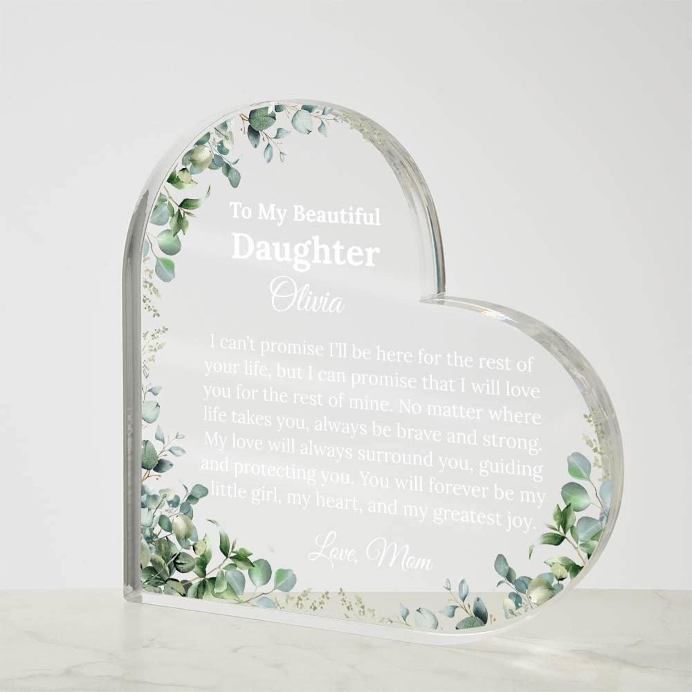 Personalized Daughter Heart Plaque
