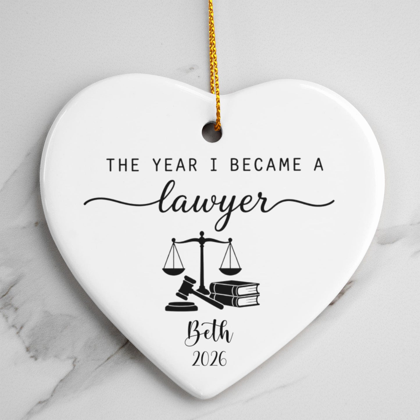 1st Christmas As A Lawyer Ornament