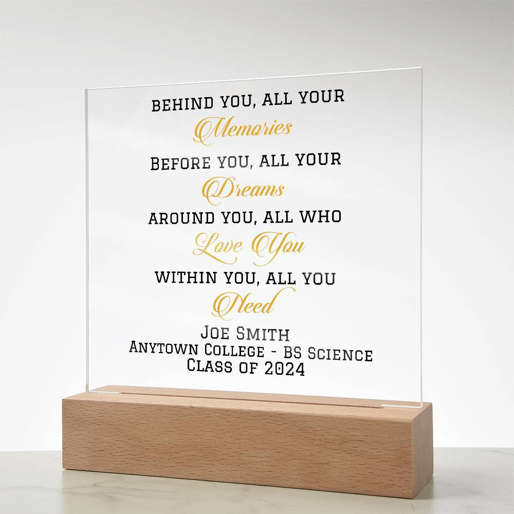 Class of 2025 Graduation Gift Plaque-[Heartfelt Family Gift]