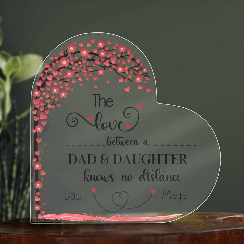Dad and Daughter Acrylic Plaque-[Heartfelt Family Gift]