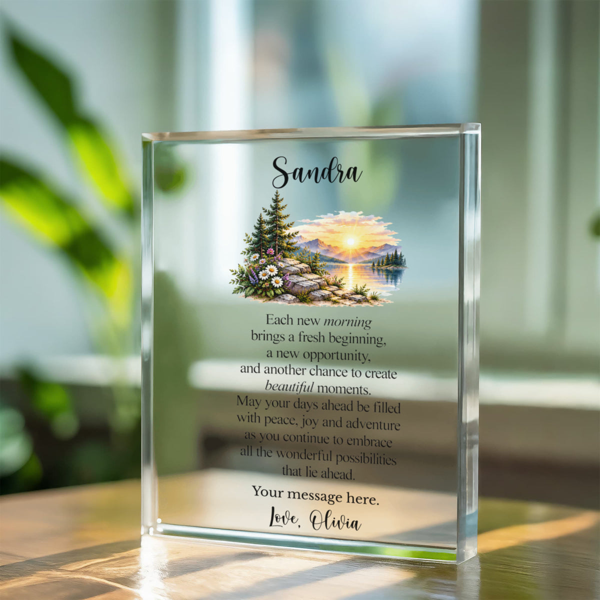 New Beginnings Encouragement Plaque