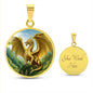 Dragon Gold Forest Engraved Necklace in Gold or Silver-[Heartfelt Family Gift]