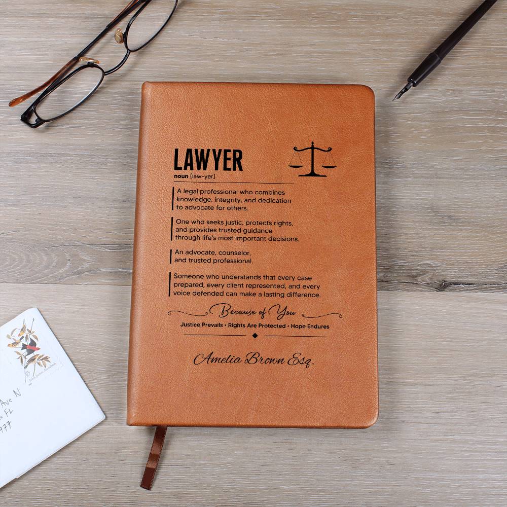 Personalized Lawyer Journal Gift