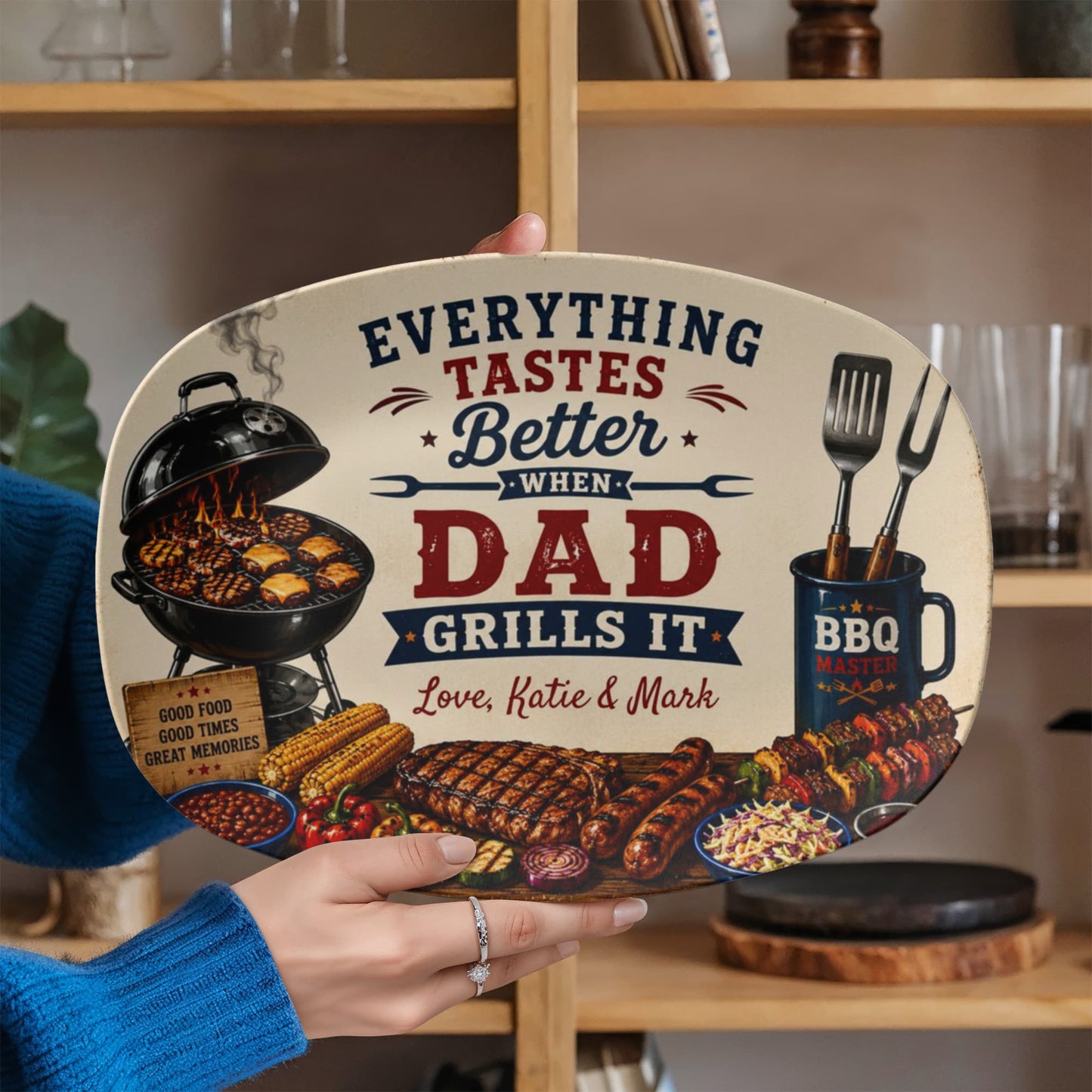 Everything Tastes Better When Dad Grills It BBQ Plate