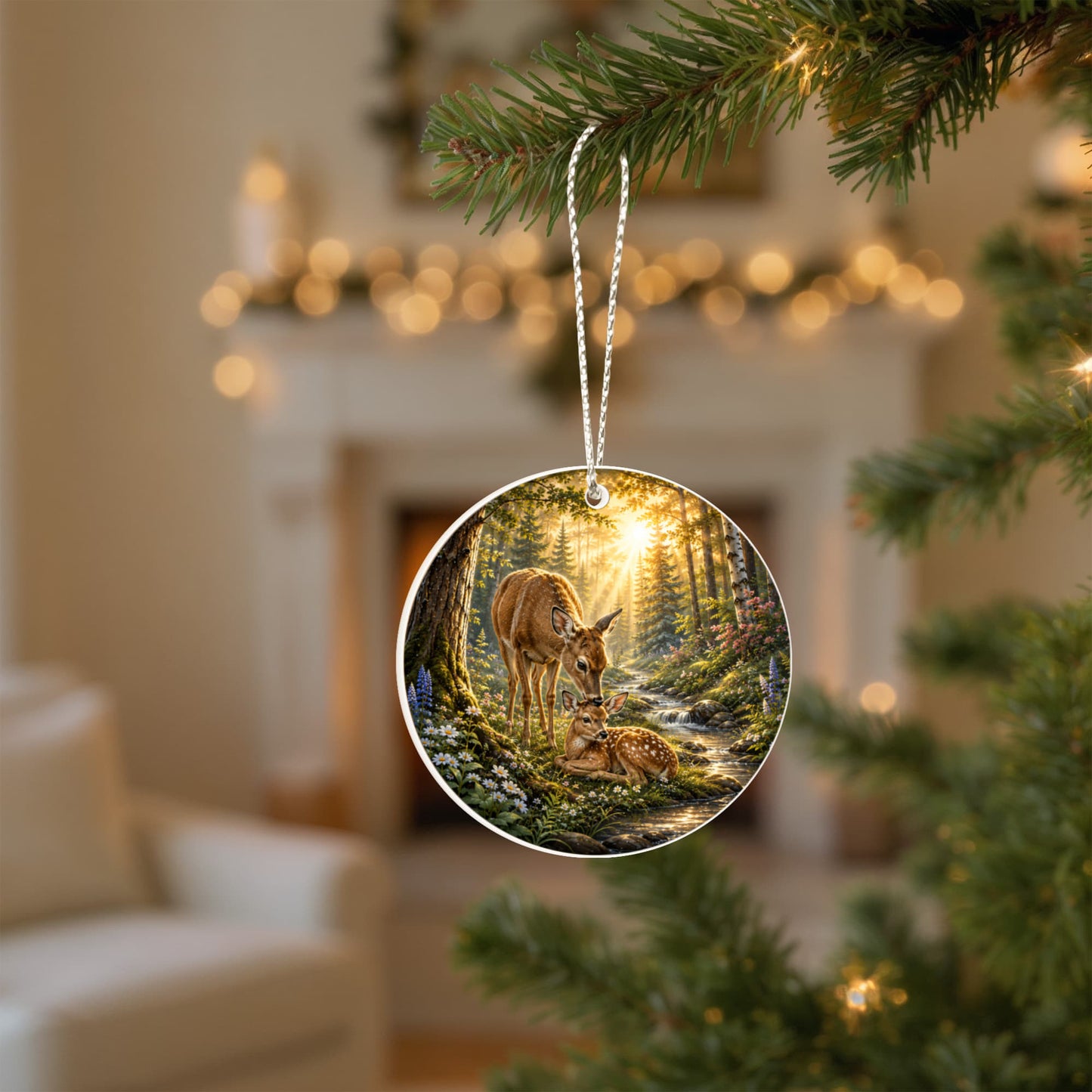 Deer Family Christmas Ornament