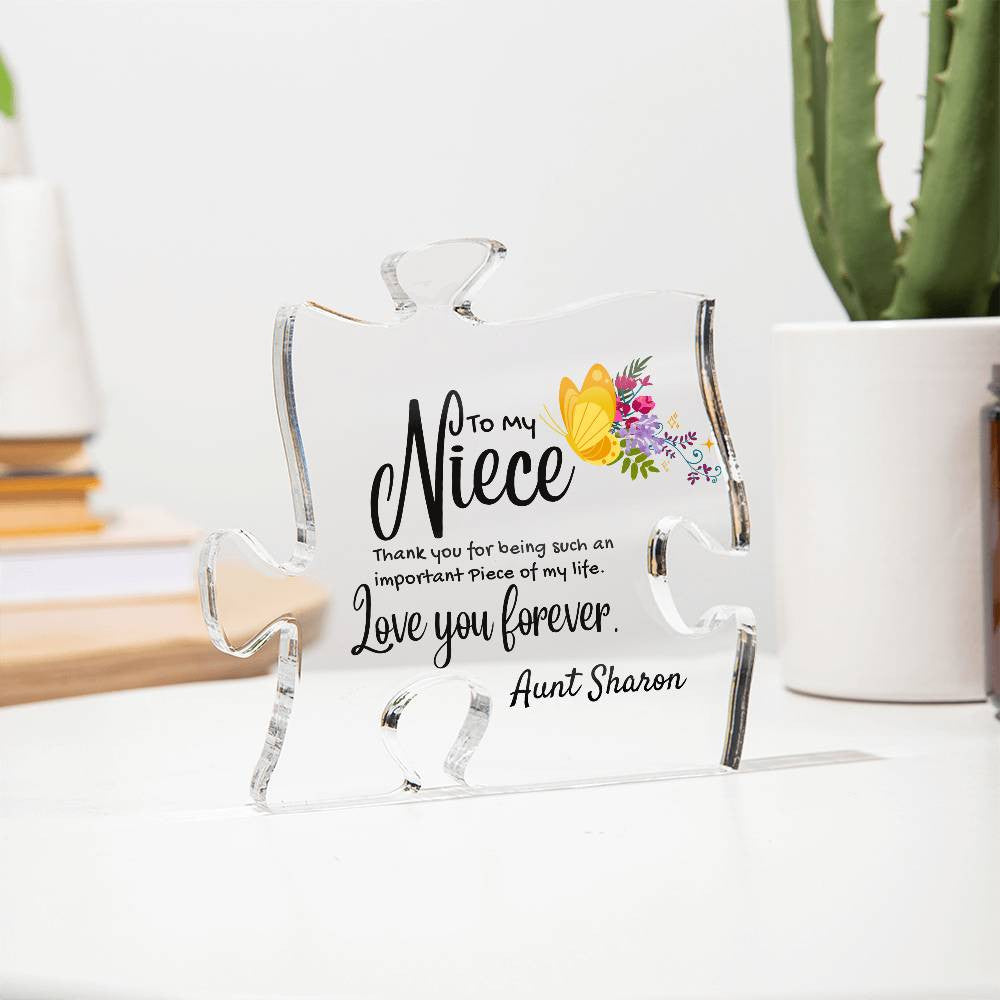 Niece Acrylic Puzzle Plaque-[Heartfelt Family Gift]