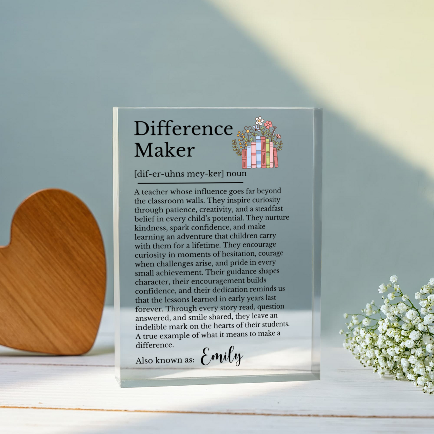 Preschool Teacher Gift, Kindergarten Teacher Appreciation Plaque