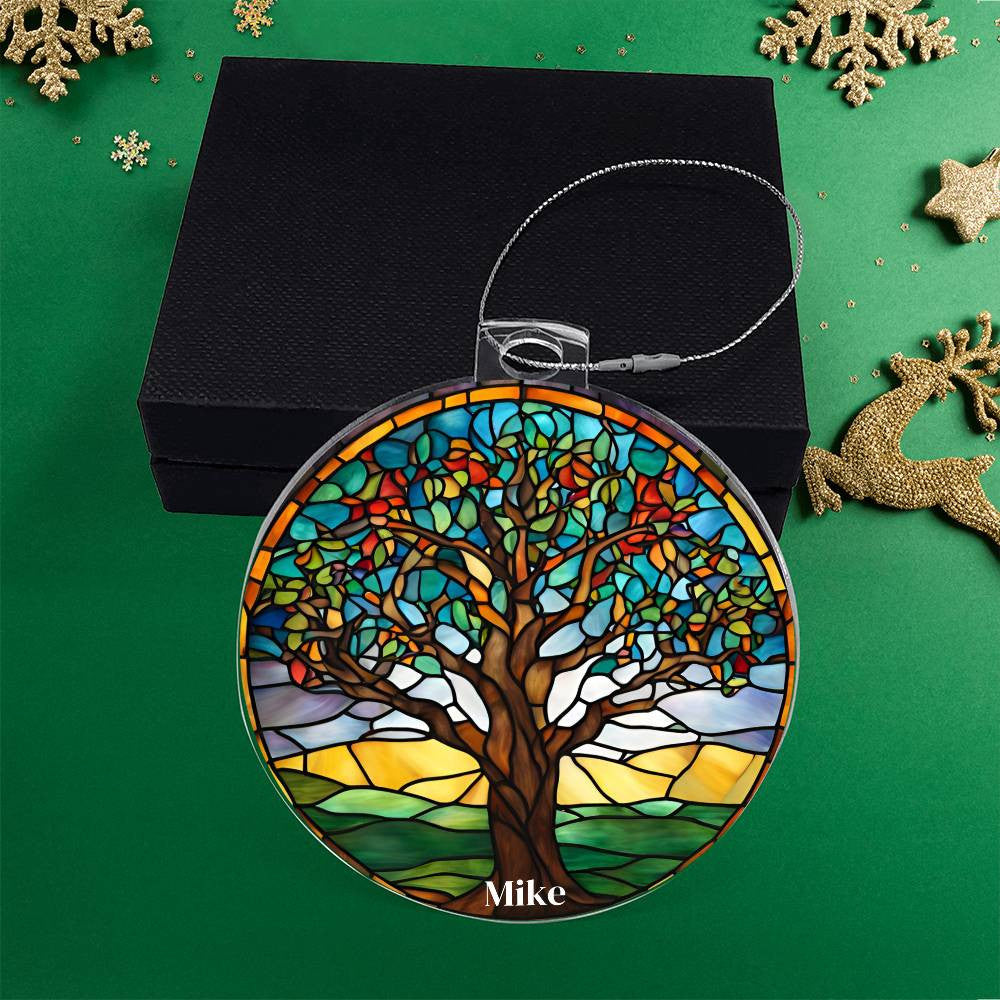 Tree of Life Stained Glass Ornament-[Heartfelt Family Gift]