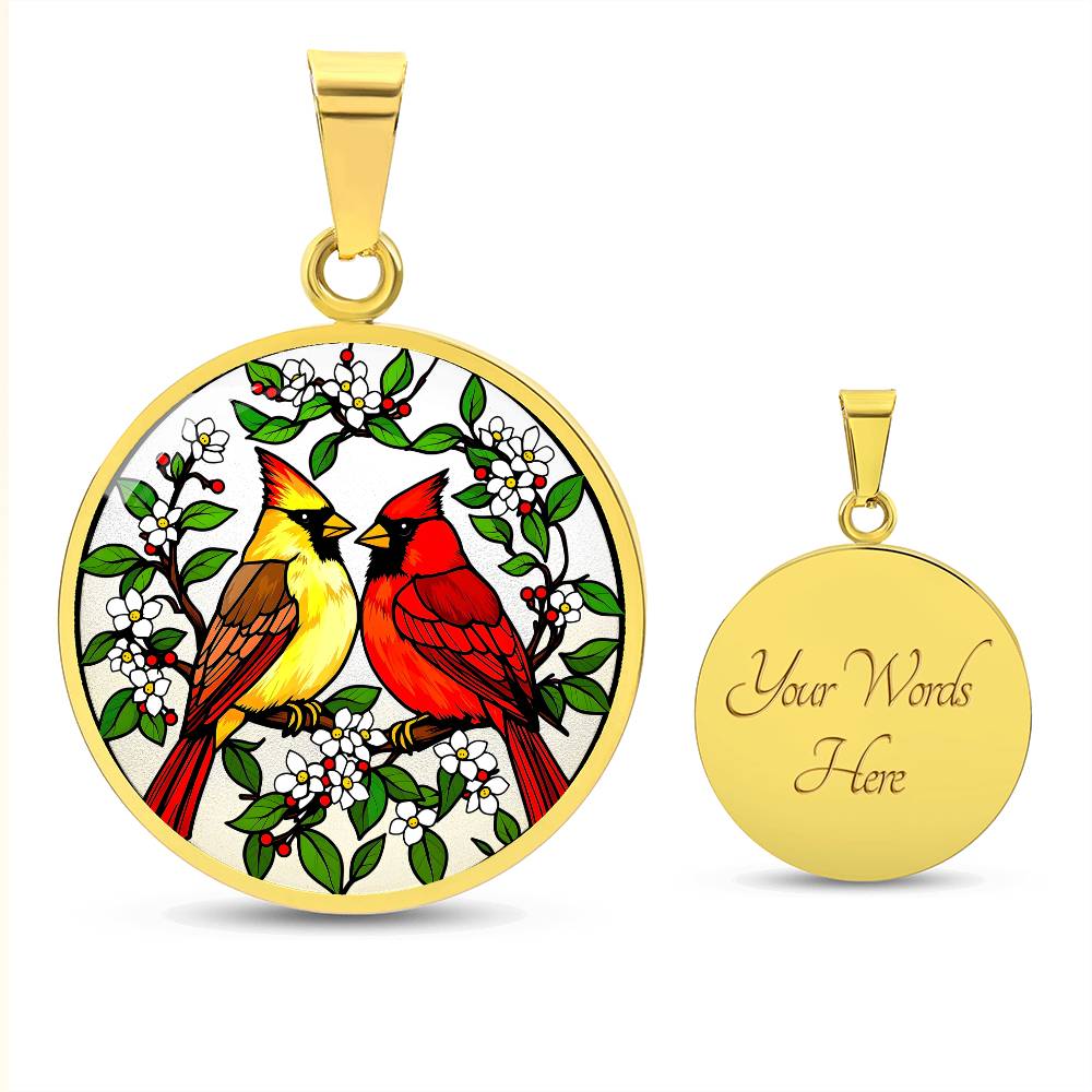 Cardinal Birds Pendant Necklace