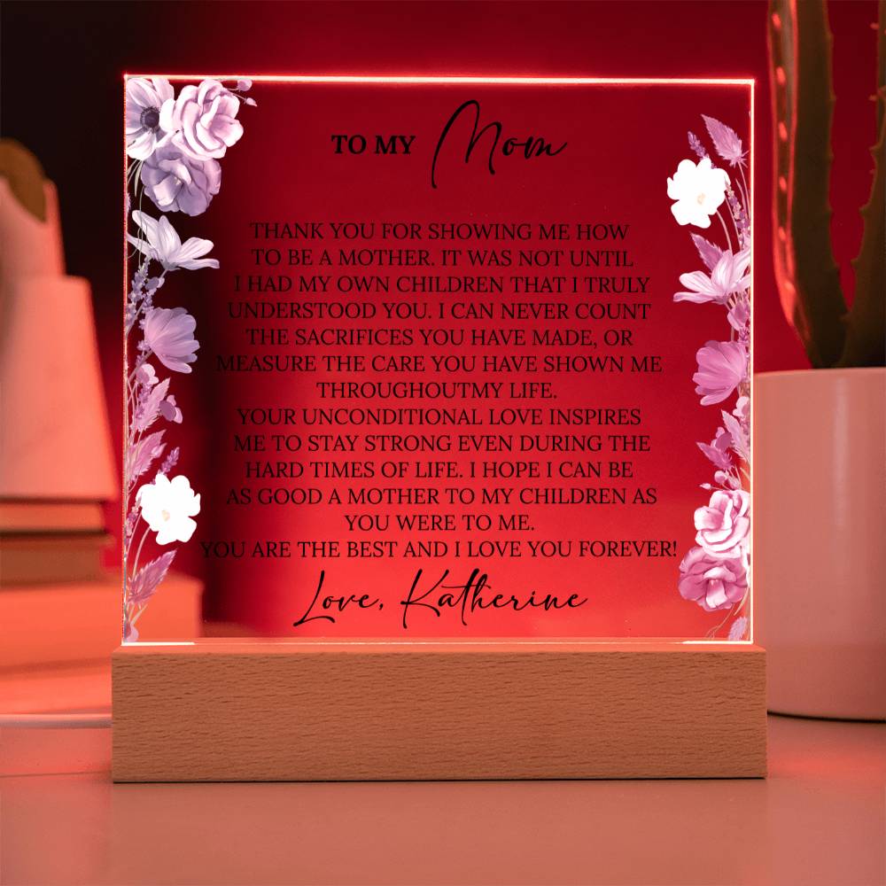 Personalized Mom Acrylic Plaque