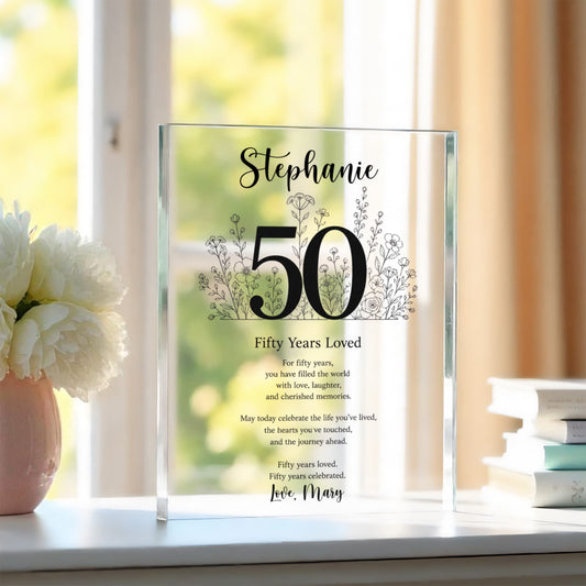 50th Birthday Acrylic Plaque