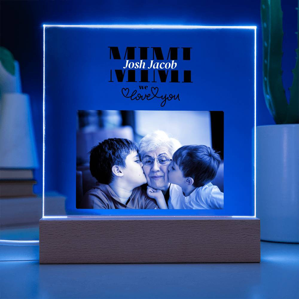 Personalized Mimi Acrylic Plaque with Grandkids Names-[Heartfelt Family Gift]