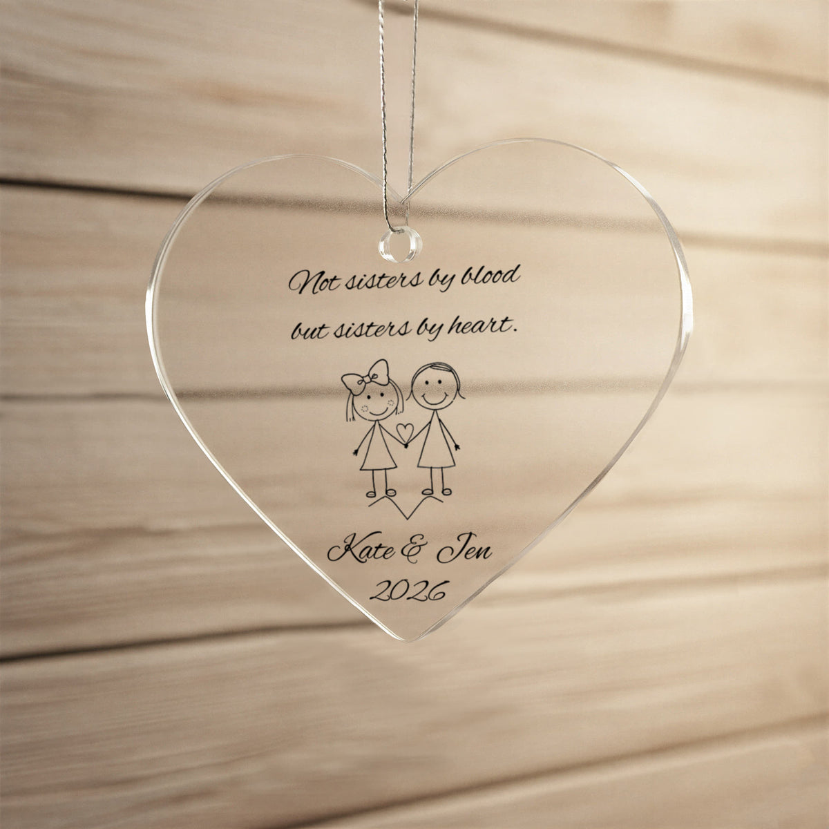 Soul Sister Best Friend Ceramic Heart Ornament
