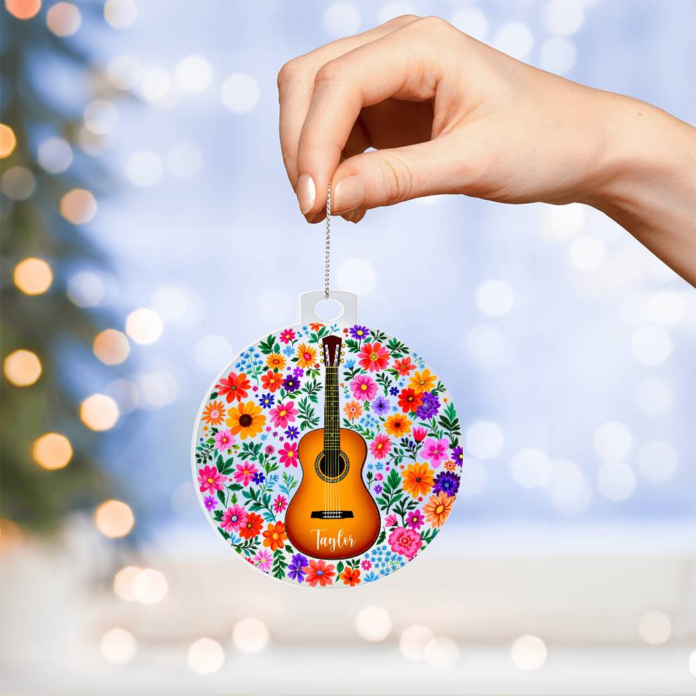Personalized Acoustic Guitar Ornament