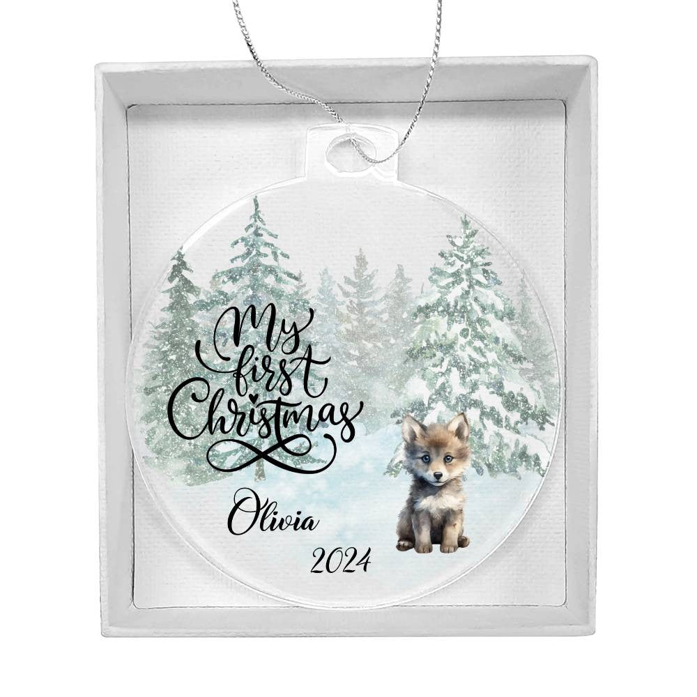 Baby 1st Christmas Fox Acrylic Ornament-[Heartfelt Family Gift]