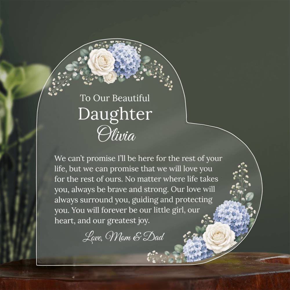 Personalized Daughter Acrylic Heart Gift