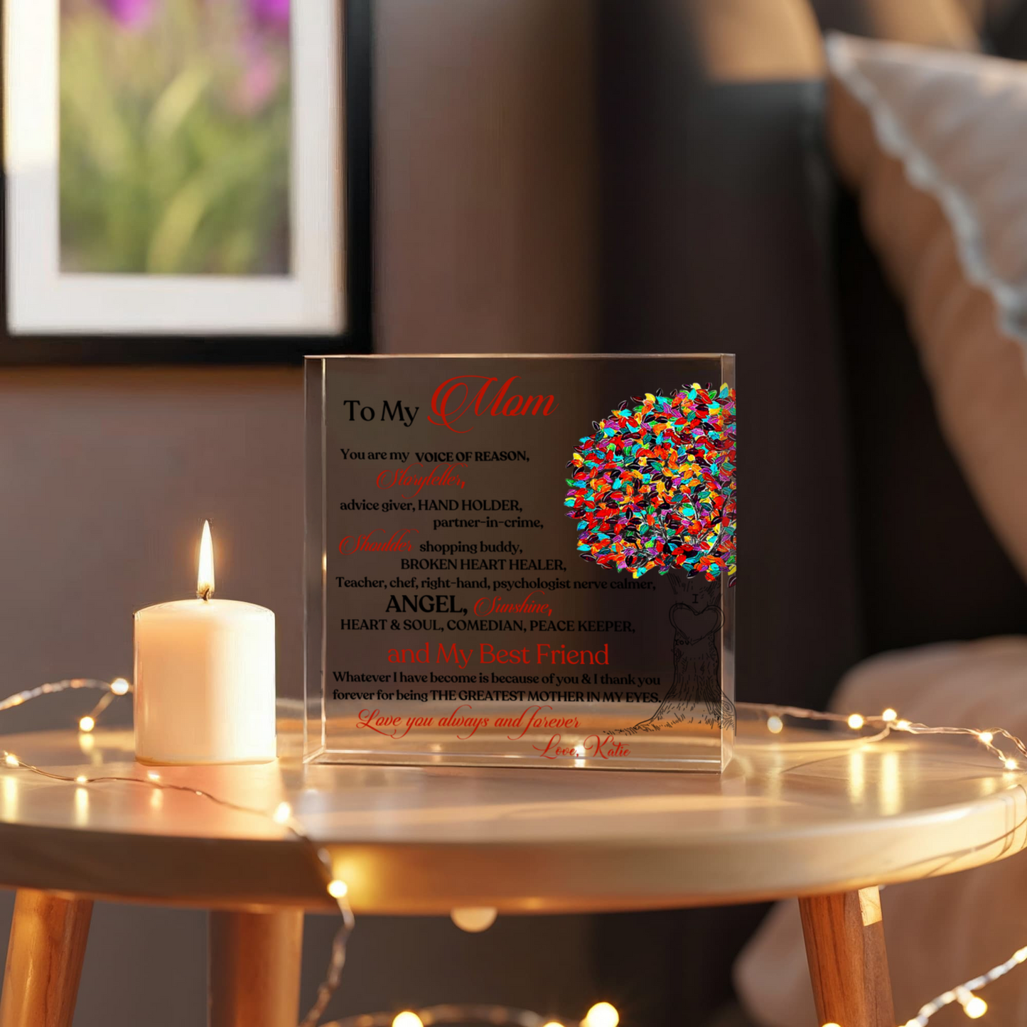 To My Mom Acrylic Plaque Gift