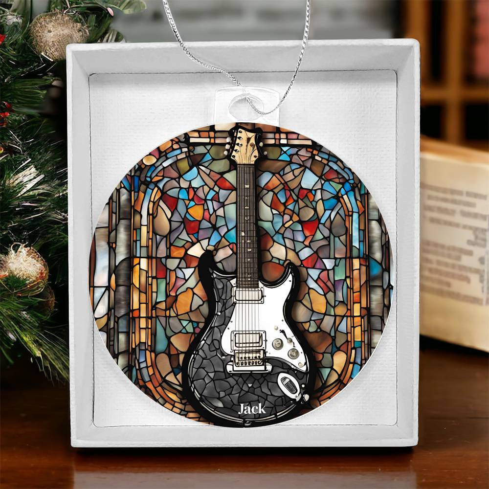 Guitar Acrylic Christmas Ornament-[Heartfelt Family Gift]