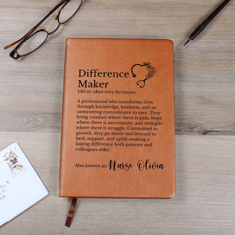 Personalized Difference Maker Journal for Nurse