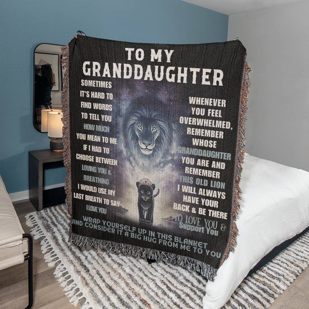 Granddaughter Woven Blanket-[Heartfelt Family Gift]