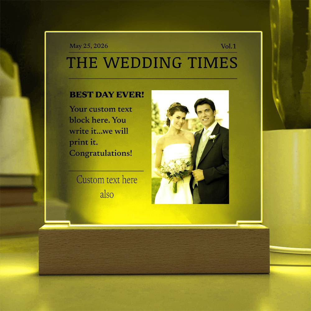 Custom Wedding Plaque for Newlyweds Reception-[Heartfelt Family Gift]