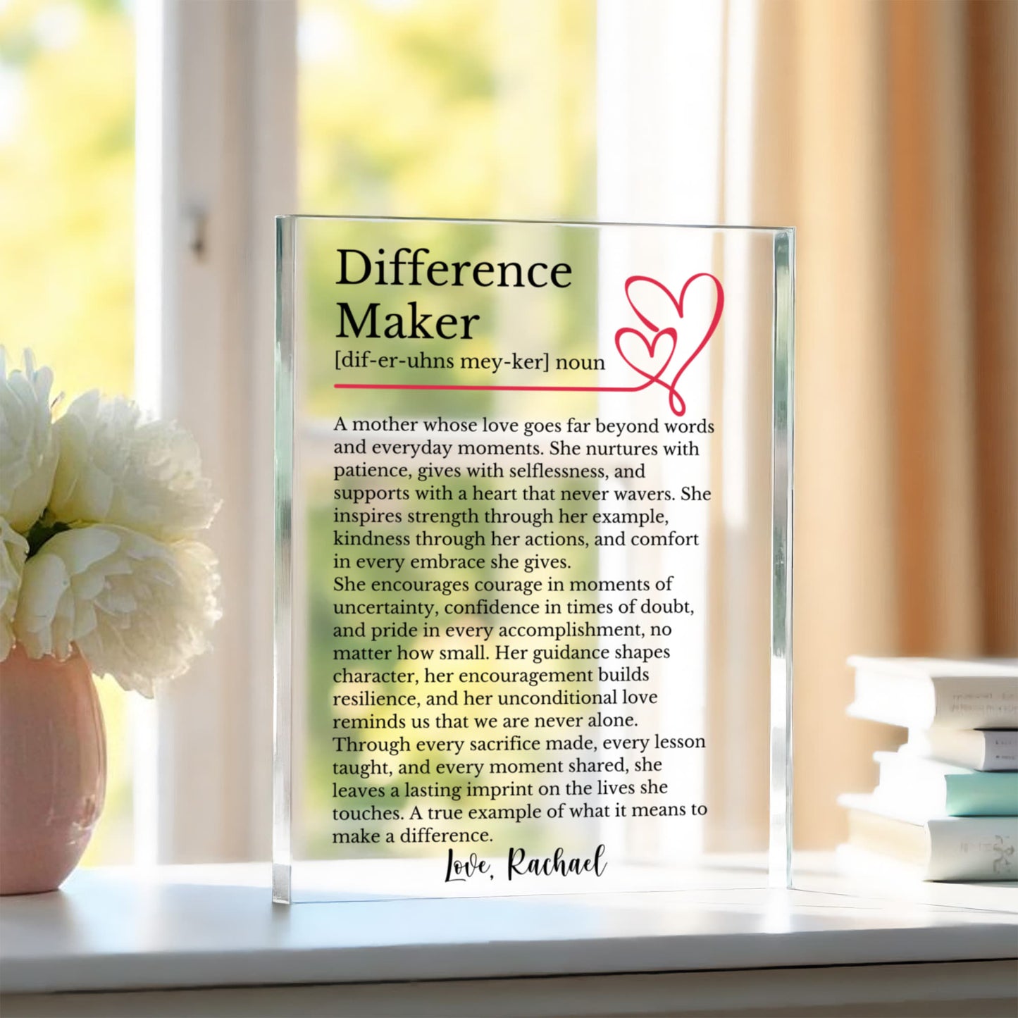 Mom Difference Maker Plaque