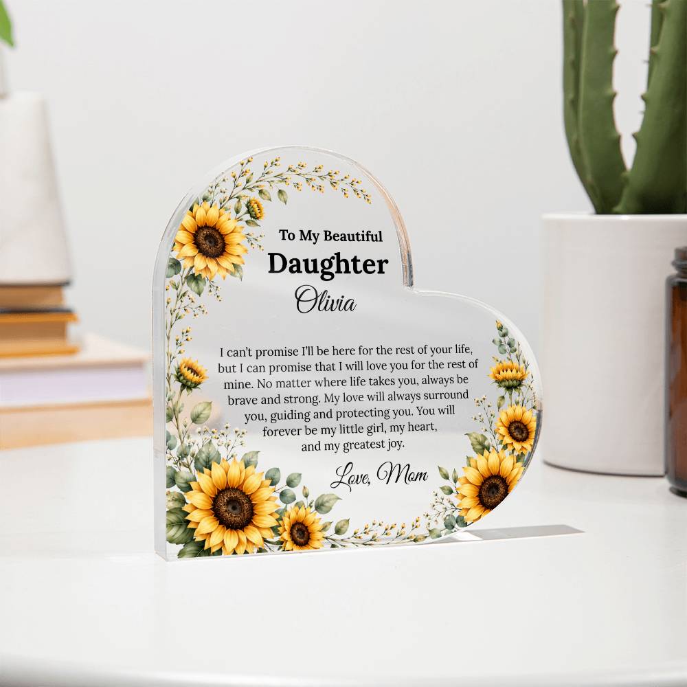 Personalized Daughter Heart Plaque