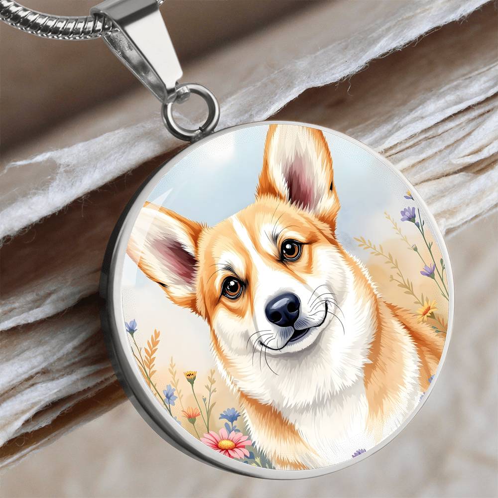 Corgi Dog Pendant Necklace