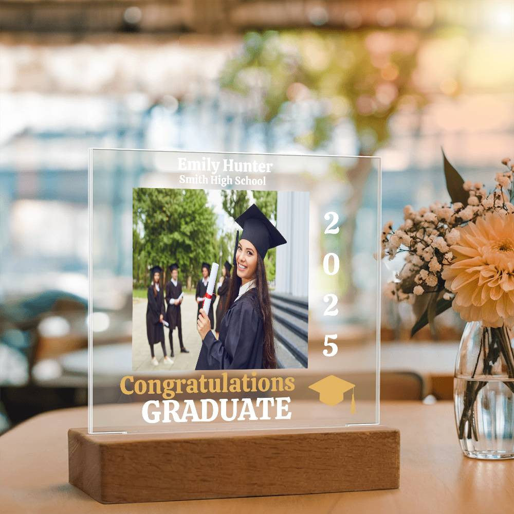 Graduation LED Plaque Class of 2025 School Colors-[Heartfelt Family Gift]
