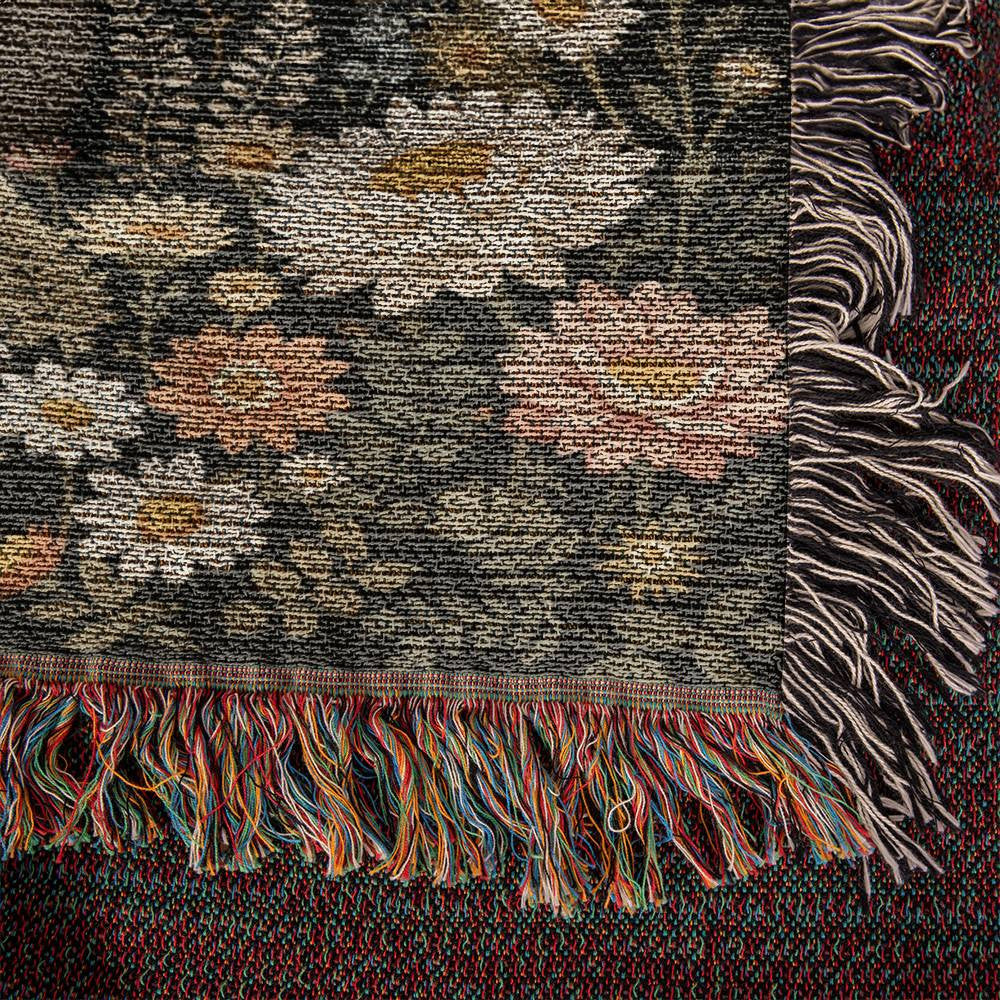 Raccoon Woven Cotton Throw Blanket-[Heartfelt Family Gift]