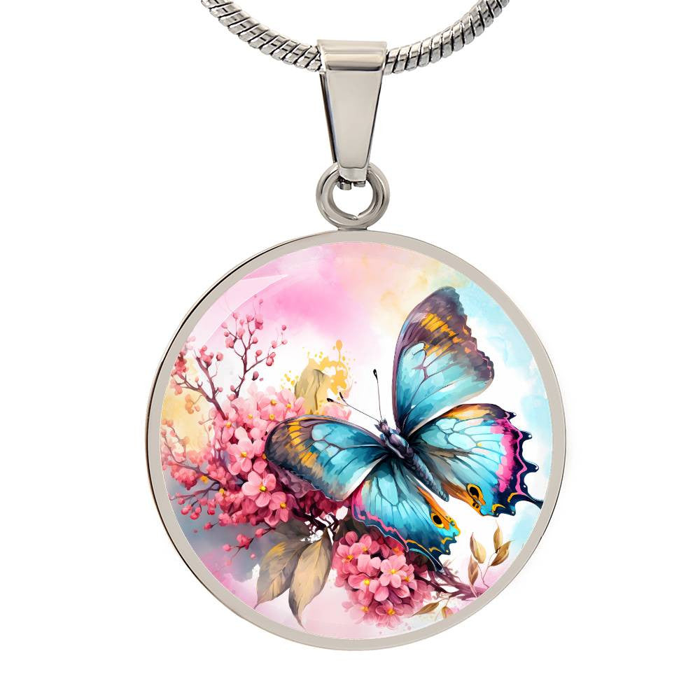 Butterfly Pendant Necklace in Gold or silver-[Heartfelt Family Gift]