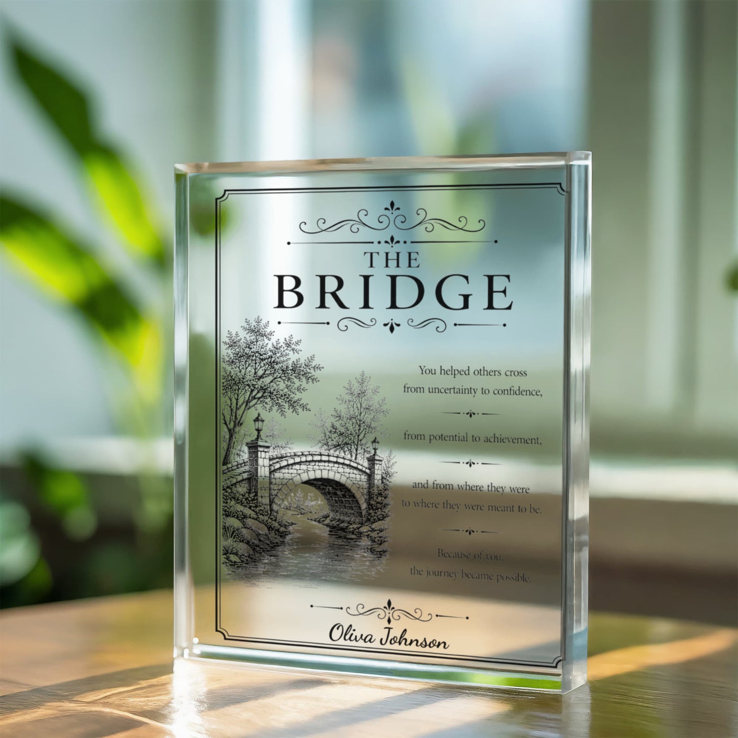 The Bridge Thank You Plaque Gift