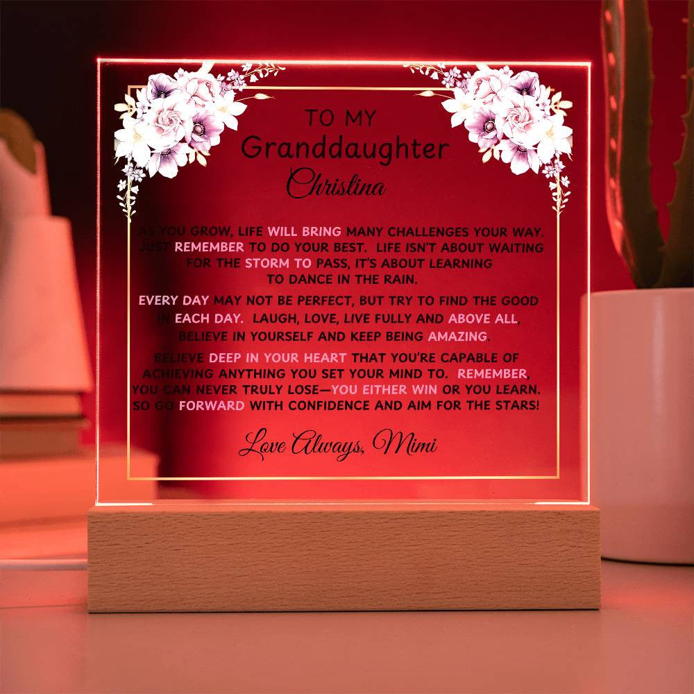 To My Granddaughter Plaque Gift-[Heartfelt Family Gift]