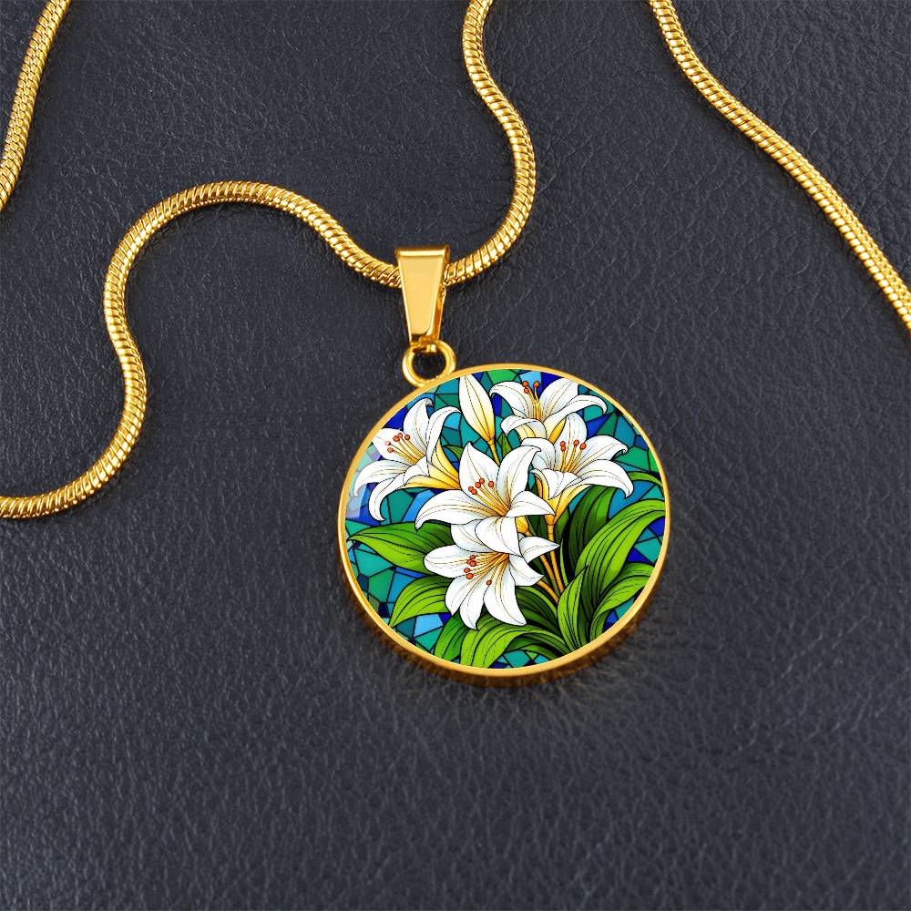 Lily of The Valley Necklace with Engraving